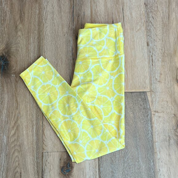 Wildfox Brushed Leggings in Lemon Slice Size S - Picture 1 of 5